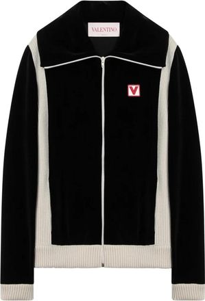 Valentino Garavani Zip Cardigan Sweatshirt - Heren - Vesten - Zwart - S - Truien & Vesten