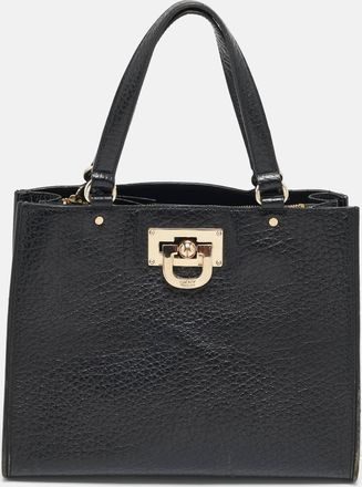 DKNY Dkny Black Grain Leather Beekman French Tote
