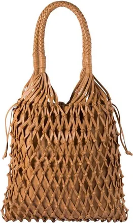 Adriana Castro La Red Mesh Bag In Leather in Tan at Nordstrom, Size Large