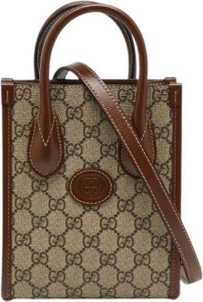 Gucci Pre-owned Mini Bags, female, Brown, Size: ONE SIZE Pre-owned Mini Tote