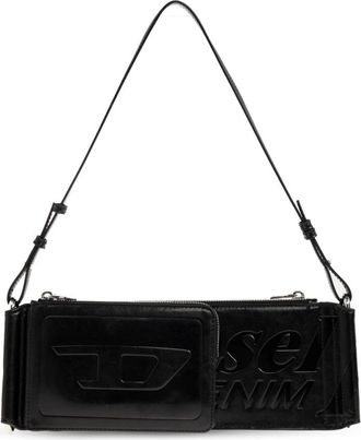 Diesel Flag-D Shoulder Schoudertas - unisex - Schoudertassen - Zwart - ONE Size - Su&egrave;de - Tassen