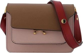 Marni Multicolor Leren Mini Trunk Schoudertas - Dames - Schoudertassen - Veelkleurig - ONE Size - Leer - Tassen