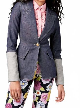 Smythe Cotton Lounger Blazer In Ray Denim