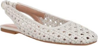Nordstrom Arabella Woven Slingback Flat in Ivory Shell at Nordstrom, Size 8