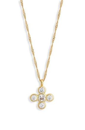 Electric Picks Kylie Cubic Zirconia Pendant Necklace in Gold at Nordstrom Rack