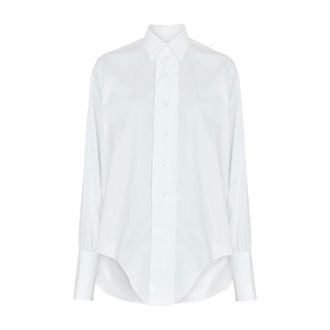 Maison Margiela Dames, Blouses & Shirts, Wit, Maat: 3XS Katoen