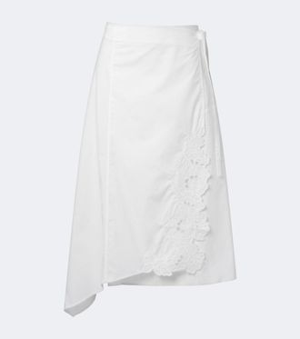 Sir. Klara asymmetric cotton midi skirt