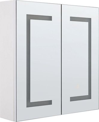 Beliani Beliani - Moderno Armadietto A Muro Da Bagno Nero A Specchio 88 X 40 X 35 Cm Mazarredo