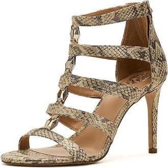 Vince Camuto Azelie Caged High Heel Womens Sandals Natural/Gold : 6.5 M, Suede