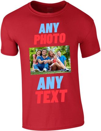 Generic Personalised T-Shirt UK | Design Your Own | Custom Photo & Text | Men & Kids | Personalised Gifts Workwear T Shirt | Create Your Own Customise Tee | U