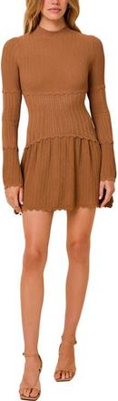 Solid & Striped Amara Ribbed Minidress in Camel at Nordstrom, Size X-Large