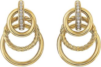 David Yurman Orecchini DY Mercer in oro 18 carati con diamanti