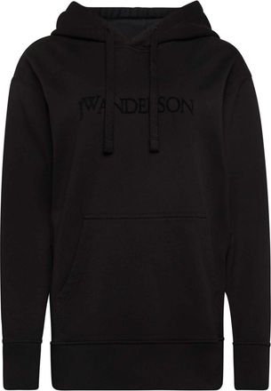 J.W.Anderson Felpa Classic con cappuccio e ricamo logo - Nero