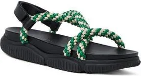 Loeffler Randall Ozzy Sport Sandal in Black/Green/Cream at Nordstrom Rack, Size 10.5