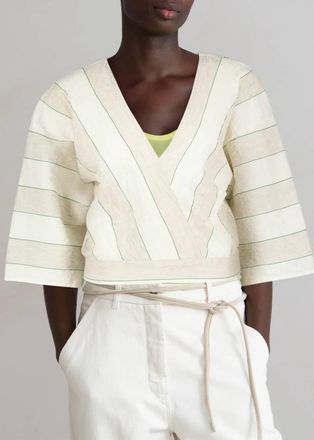 Humanoid Lesly V-Neck Blouse In Milk
