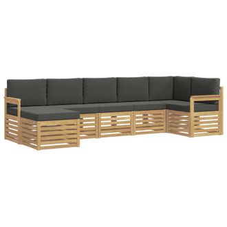 vidaXL Conjunto De Sof&aacute;s De Exterior 7 Pcs Blanco Y Antracita Vidaxl