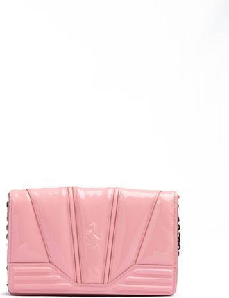 Ferrari Womens Gt Patent Leather With Chain Bag In Pink