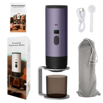 OEM Cafetera Port&aacute;til 3 En 1, Cafetera Port&aacute;til De 72 W, M&aacute;quina De Espresso Recargable De 12 V, M&aacute;quina De Espresso De C&aacute;psulas Usb, Dep&oacute;sito De Agua De 