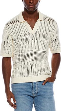 Civil Society Rapa Boxy Crop Blocked Chunky Knit Jersey Shirt