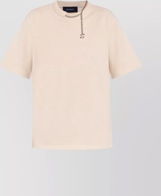 Sportmax chain detail round neck short sleeve top