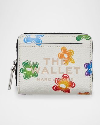 Marc Jacobs Wild Daisy-Print Leather Wallet