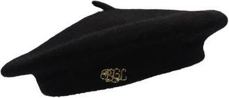 Lauren Ralph Lauren Classic Wool Beret With Script Logo in Black at Nordstrom