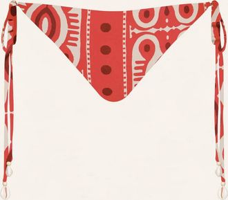 Johanna Ortiz Womens Sagrado Bikini Bottom In Red/ Ecru