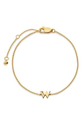 Monica Vinader Initial Chain Bracelet in 18K Gold Vermeil W at Nordstrom