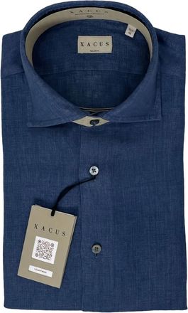 Xacus Camicia con colletto a punta - Blu