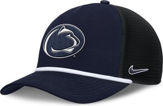 Nike Penn State Primetime Rise Nike Mens College Trucker Adjustable Hat in Blue | NC9741SPSN-SFF