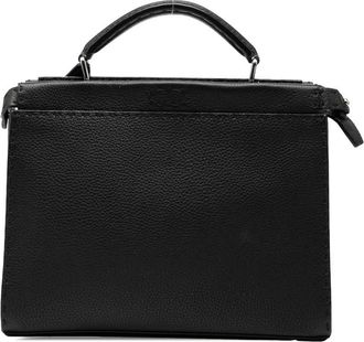 Fendi Pre-owned Fendi Mini Calfskin Romano Selleria Peekaboo Iconic Fit Satchel RBESSTXWPA28KIVE