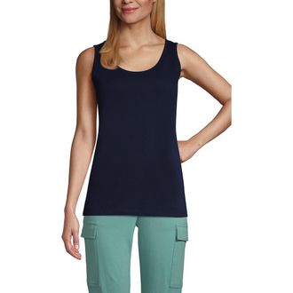 Lands End Cotton Tank Top in Radiant Navy at Nordstrom, Size Medium P
