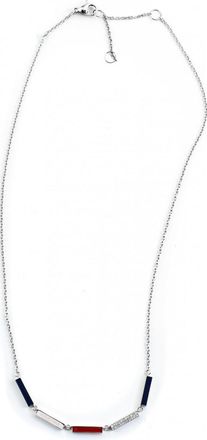 Tommy Hilfiger Womens 2780804 Ladies Necklace - Grey Stainless Steel - One Size