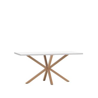 Klast Mesa fija efecto madera blanco 160 cm x 75 cm