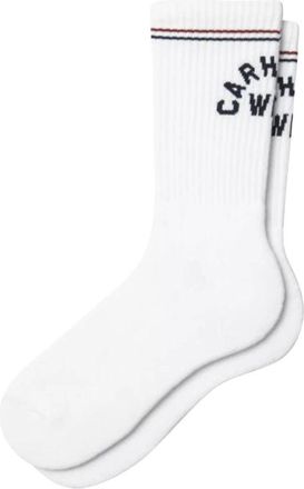 Carhartt Work in Progress Arch Script Sokken - unisex - Sokken - Wit - ONE Size - Katoen - Ondergoed