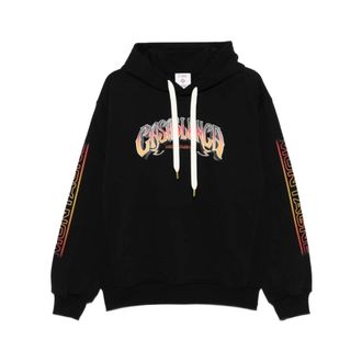 Casablanca Zwarte Grafische Print Hoodie - Heren - Hoodies - Zwart - XS - Hoodies & sweatvesten