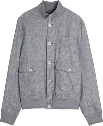 Dolce & Gabbana Linen Blazer - Grey - 52 (IT52 / XL)