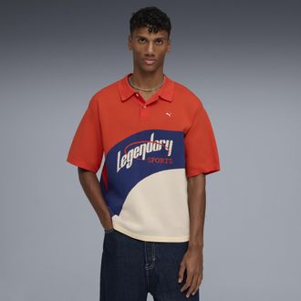 Puma Polo PUMA.NOW da uomo, Abbigliamento, Rosso, XXL
