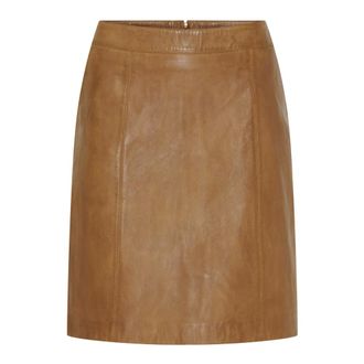 BTF-CPH Btfcph - Leren Jassen - Dames - Rokken - Bruin - Maat: XS Leer