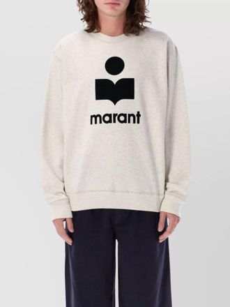 Isabel Marant cotton logo print crew neck sweatshirt