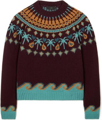 Alanui Dark Brown Crew Neck Sweater