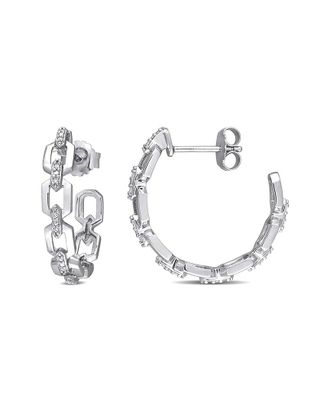 Rina Limor Silver 0.14 Ct. Tw. Diamond Earrings