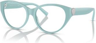 Tiffany & Co. 53mm Phantos optical glasses in Blue at Nordstrom