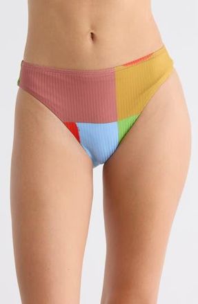 Vitamin A Cali High Leg Bikini Bottoms in Abstract at Nordstrom Rack, Size Medium