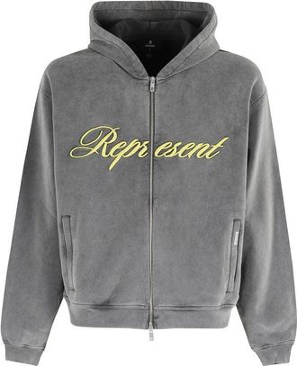 Represent Script Logo Zip Hoodie