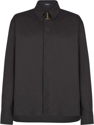 Balmain Hombre, Camisas, Negro, Talla: XL