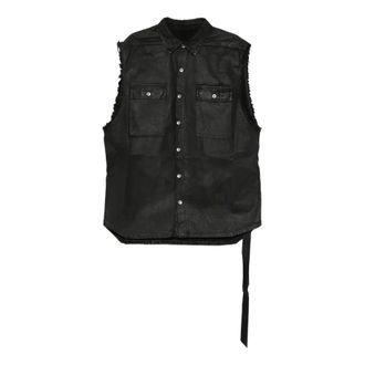 Rick Owens Vests, male, Black, Size: XL SL Tommy Jumbo Outershirt