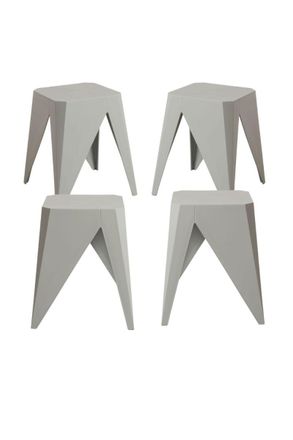 Regalos Miguel Packs Taburetes Altos - Pack 4 Taburetes Bul - Gris
