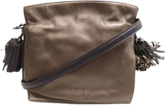 Loewe Pre-owned Cross Body Bags, female, Brown, Size: ONE SIZE Pre-owned Leather Crossbody Bag
