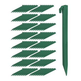 Relaxdays 128 X Piquetas De Camping, Estacas De Tienda, Para Suelos Suaves & Arenosos, 31 Cm, Pl&aacute;stico, Verde